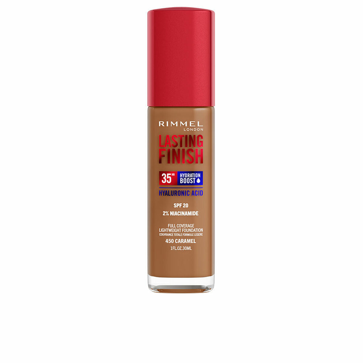 Crème Make-up Base Lasting Finish Nº 450 Caramel Spf 20 30 ml - Rimmel London Maroc - Aylal Beauty