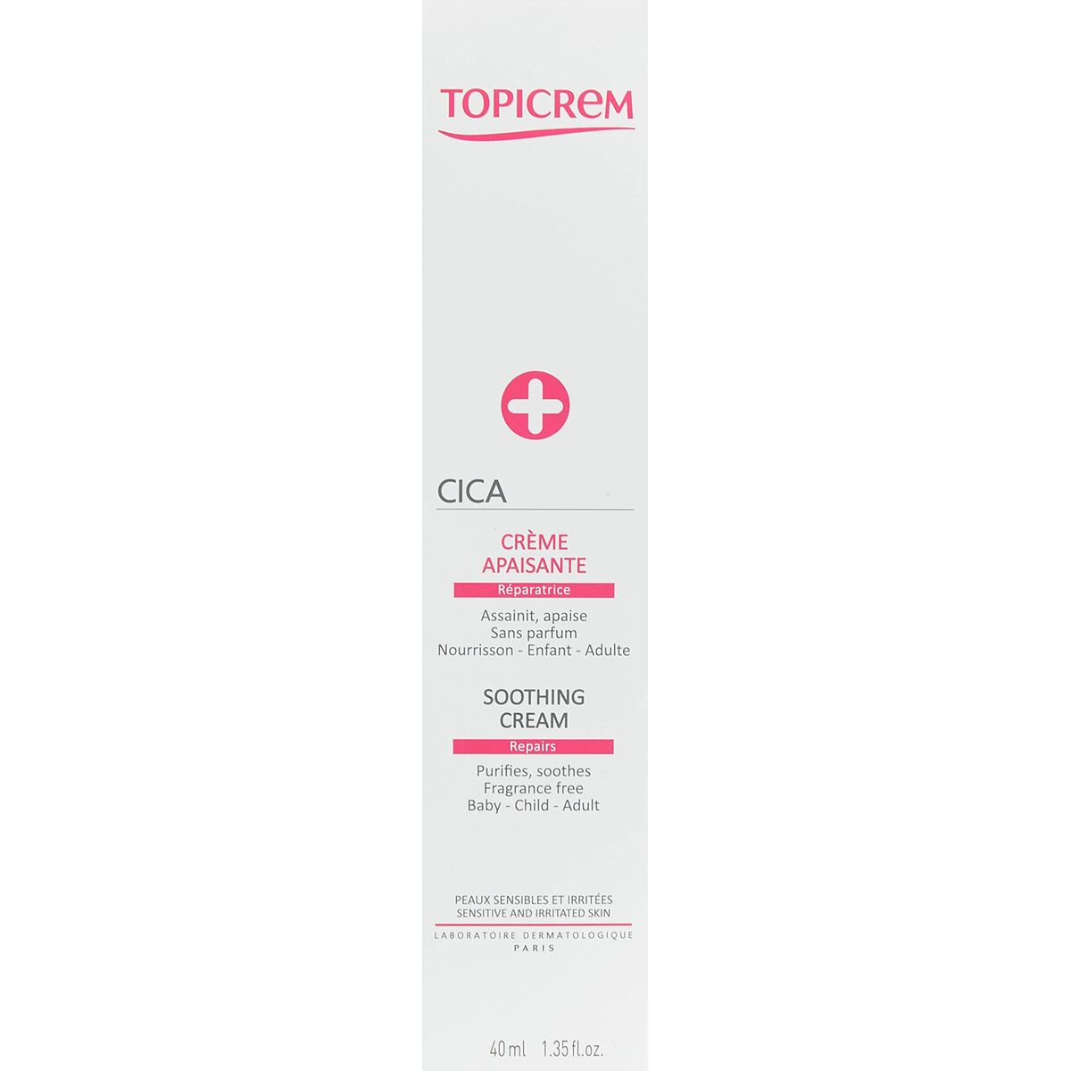 Soothing Cream Cica 40 ml - Topicrem Maroc - Aylal Beauty