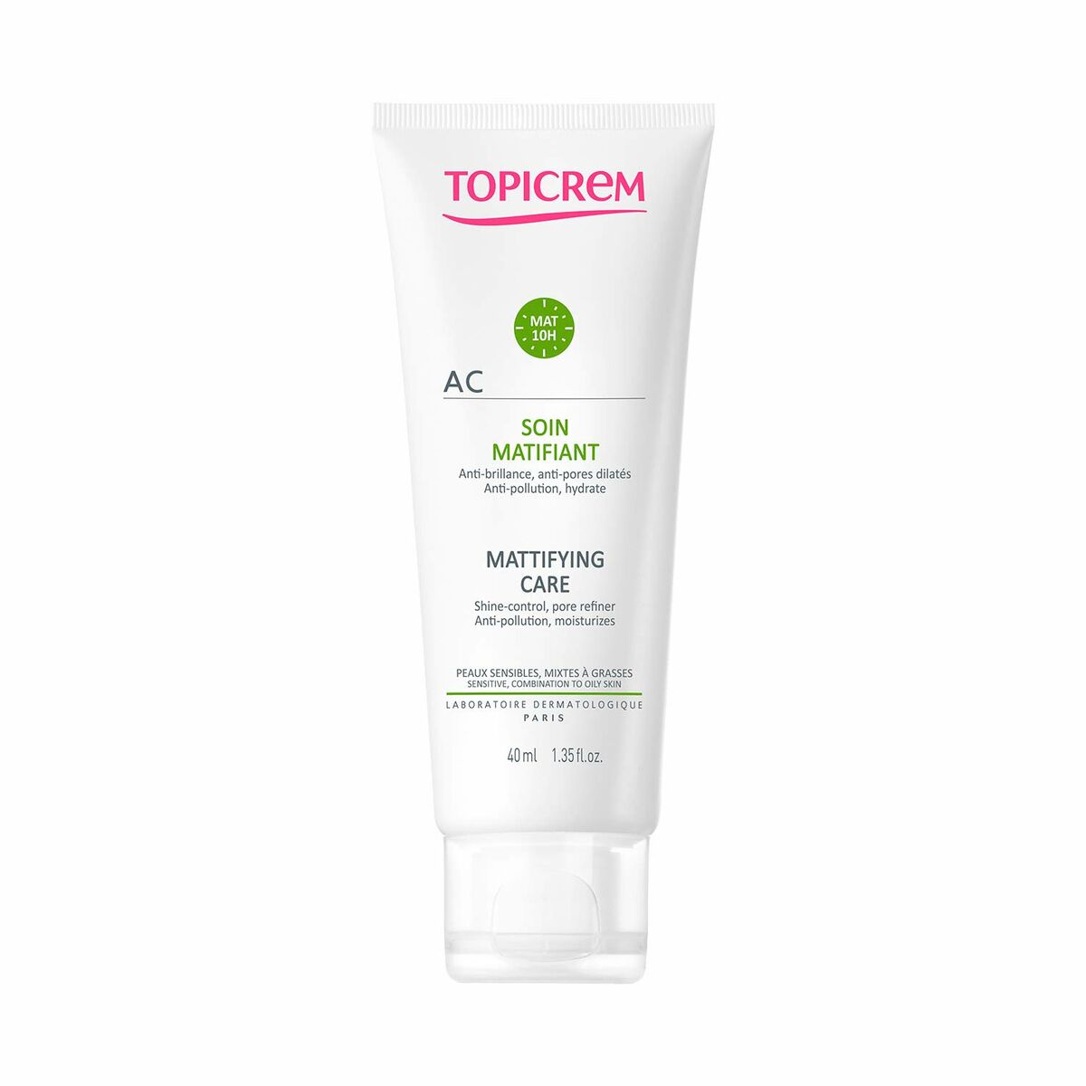 Facial Cream Ac Gel Mattifying finish 40 ml - Topicrem Maroc - Aylal Beauty