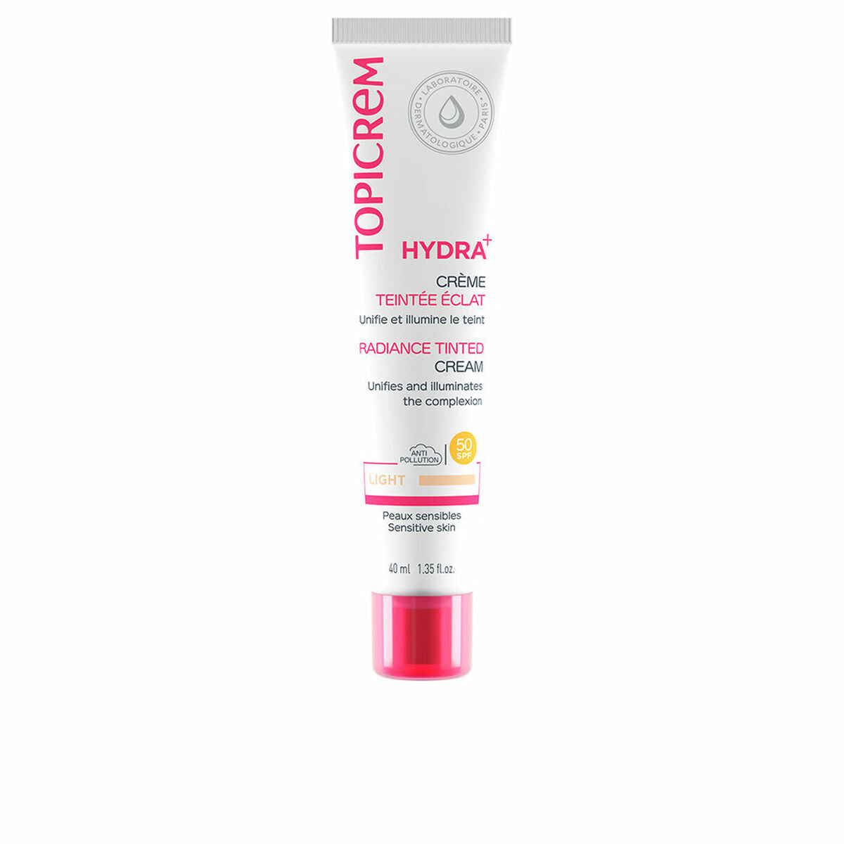 Highlighting Cream Hydra+ Clear Spf 50 40 ml - Topicrem Maroc - Aylal Beauty