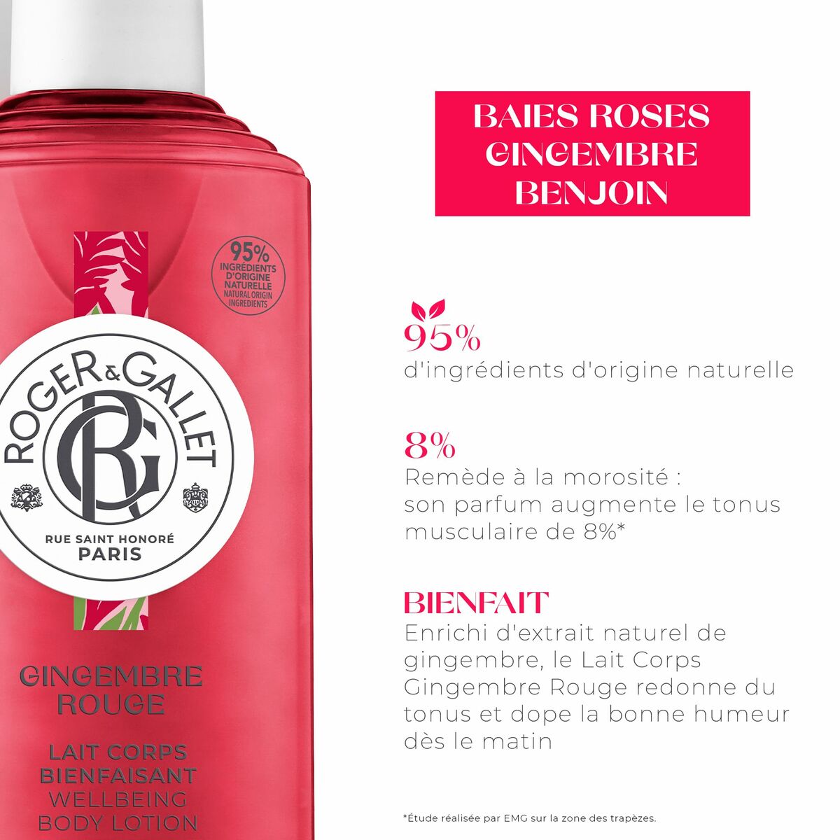 Body Cream Gingembre Rouge 250 ml - Roger & Gallet Maroc - Aylal Beauty