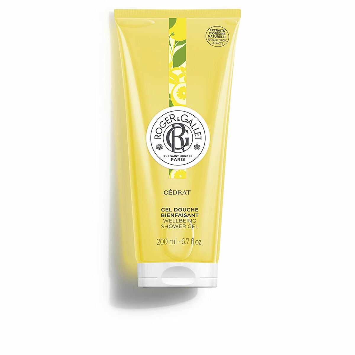 Bath Gel Cédrat Energizing Citron 200 ml - Roger & Gallet Maroc - Aylal Beauty