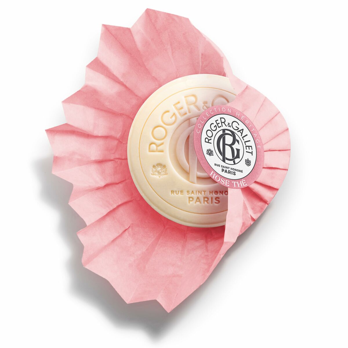 Soap Cake Rose Thé 100 g - Roger & Gallet Maroc - Aylal Beauty