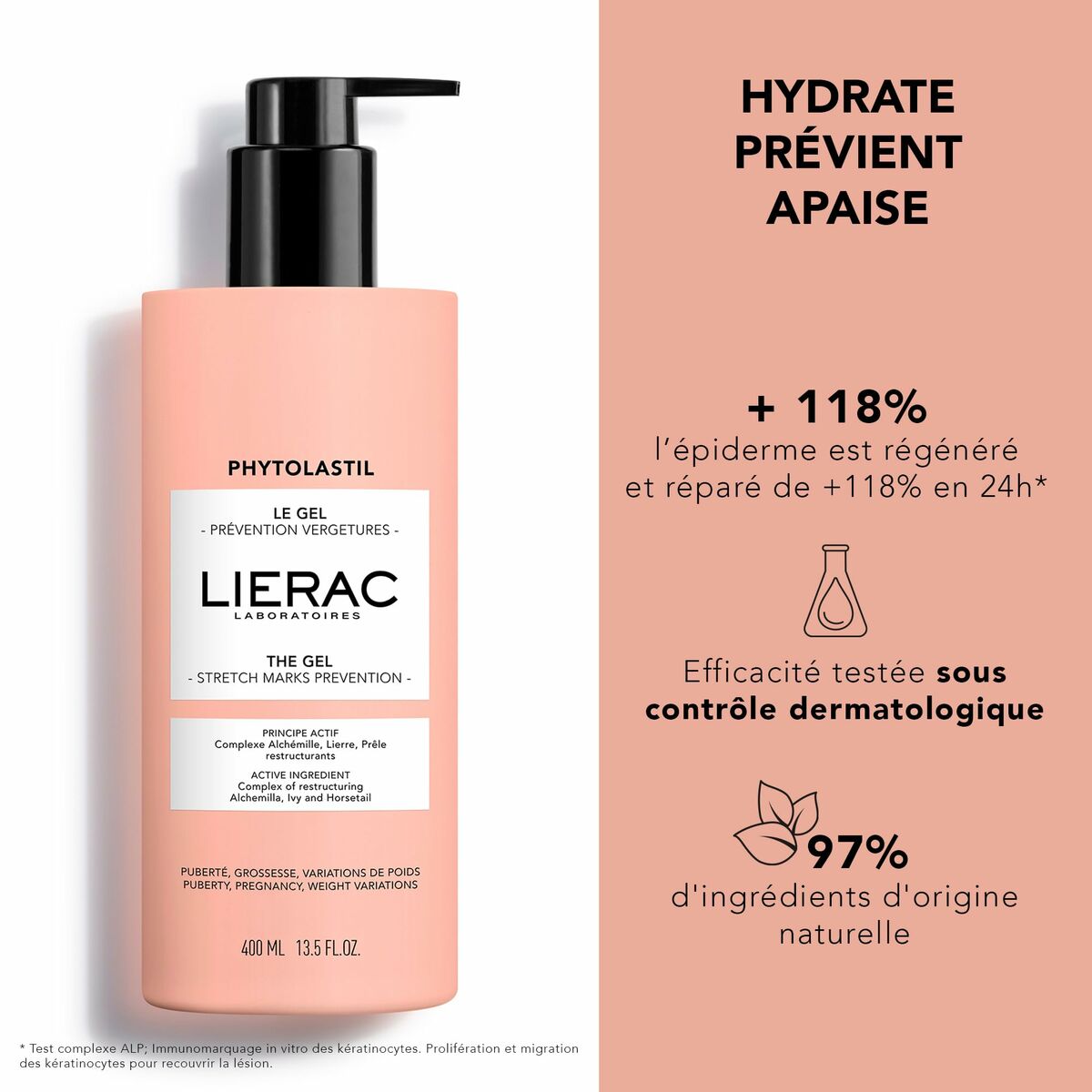 Anti-Stretch Mark Cream Lierac PHYTOLASTIL 400 ml Gel - Lierac Maroc - Aylal Beauty