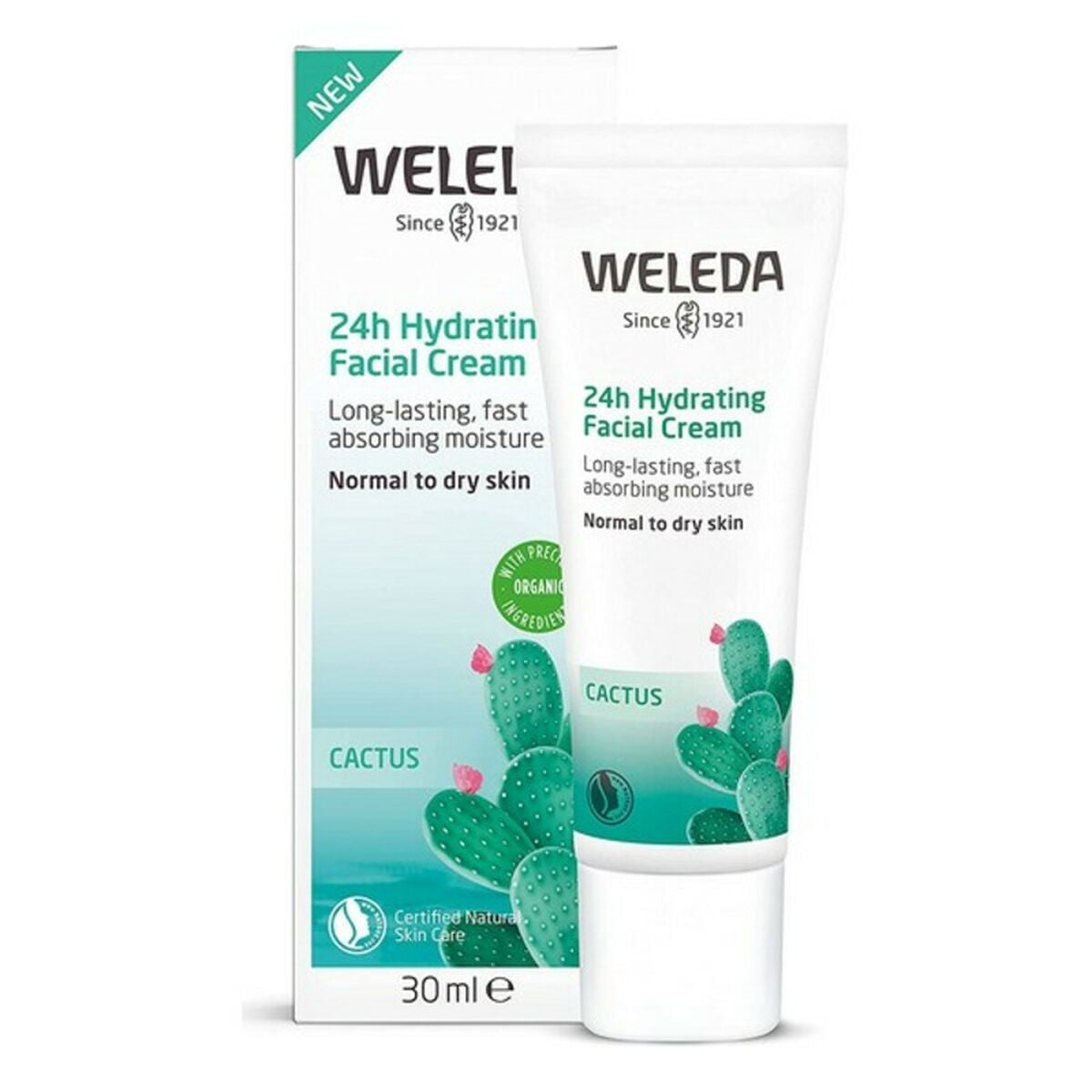 Hydrating Facial Cream Cactus Opuntia 24h (30 ml) - Weleda Maroc - Aylal Beauty