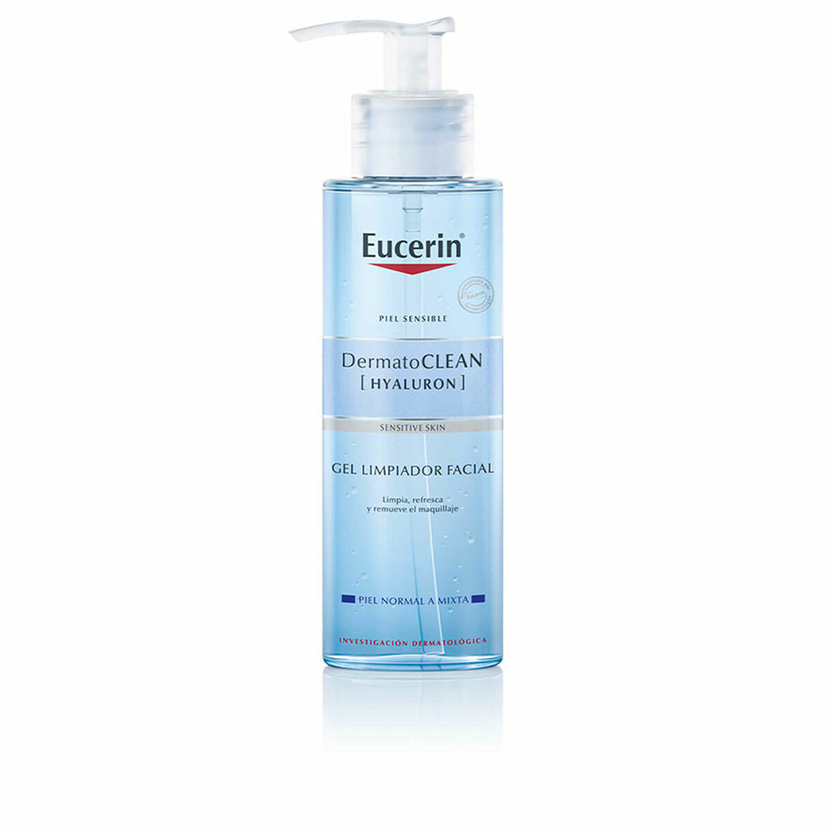 Facial Cleansing Gel DermatoCLEAN Hyaluron Sensitive skin (200 ml) - Eucerin Maroc - Aylal Beauty