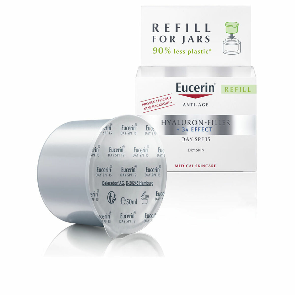 Facial Cream Hyaluron Filler Replacement Dry Skin 50 ml Spf 15 - Eucerin Maroc - Aylal Beauty