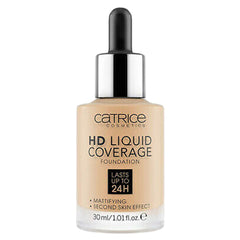 Liquid Make Up Base HD Liquid Coverage Nº 032 Nude beige 30 ml - Catrice Maroc - Aylal Beauty