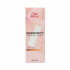 Permanent Colour Shinefinity Nº 08/34 (60 ml) - Wella Maroc - Aylal Beauty