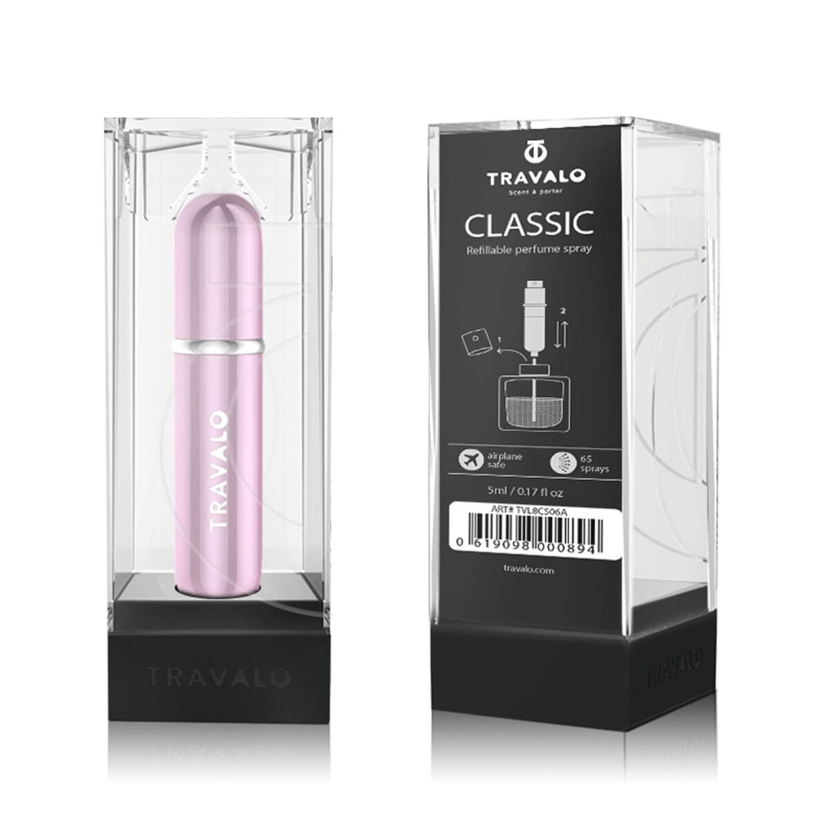 Rechargeable atomiser Classic HD Pink 5 ml - Travalo Maroc - Aylal Beauty