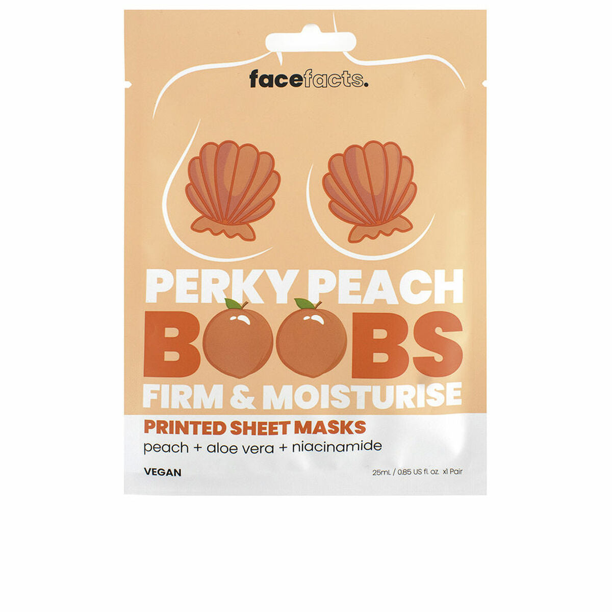 Hydrating Mask Perky Peach Boobs Bust 25 ml - Face Facts Maroc - Aylal Beauty