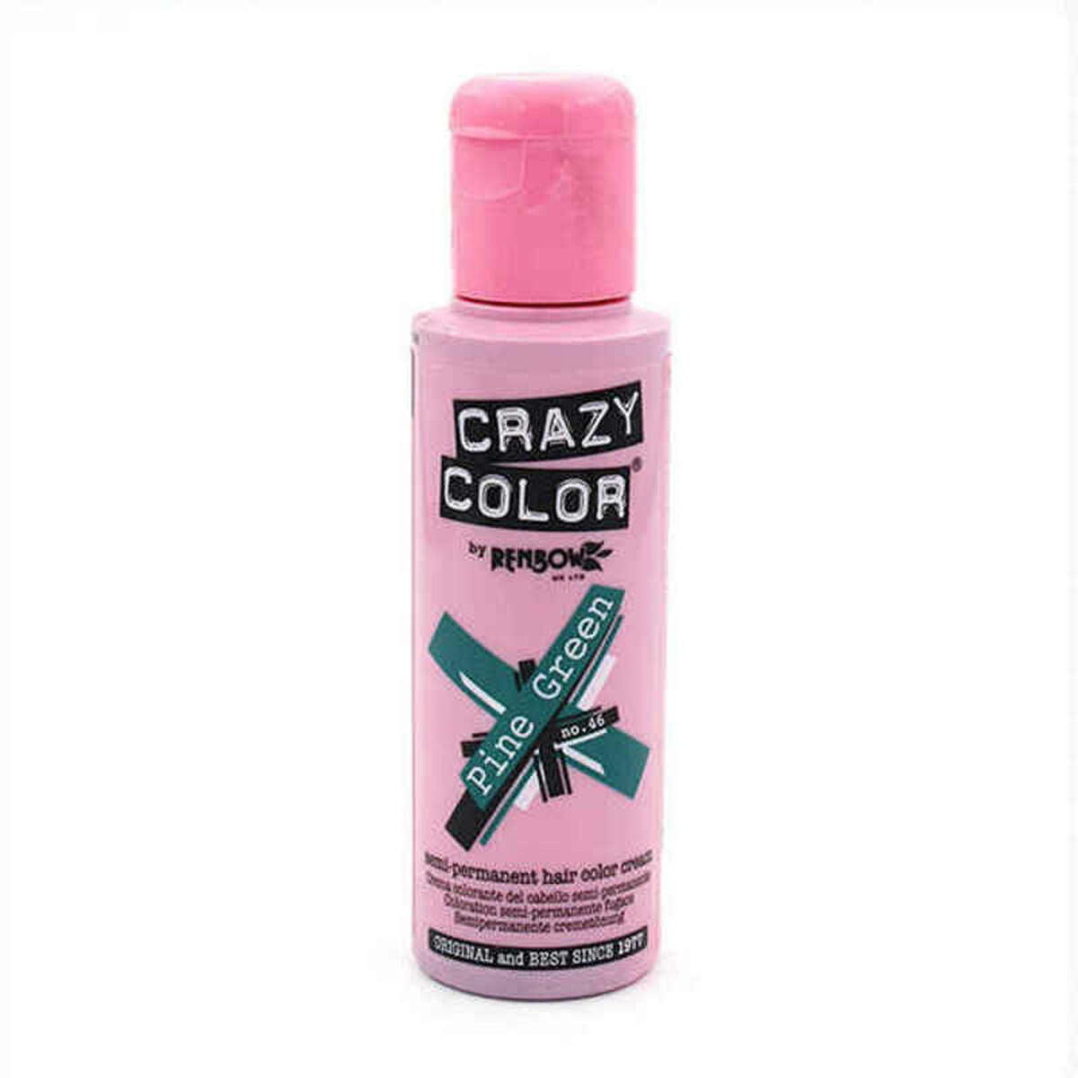 Semi-Permanent Tint Pine Green Crazy Color Nº 46 (100 ml) - Crazy Color Maroc - Aylal Beauty