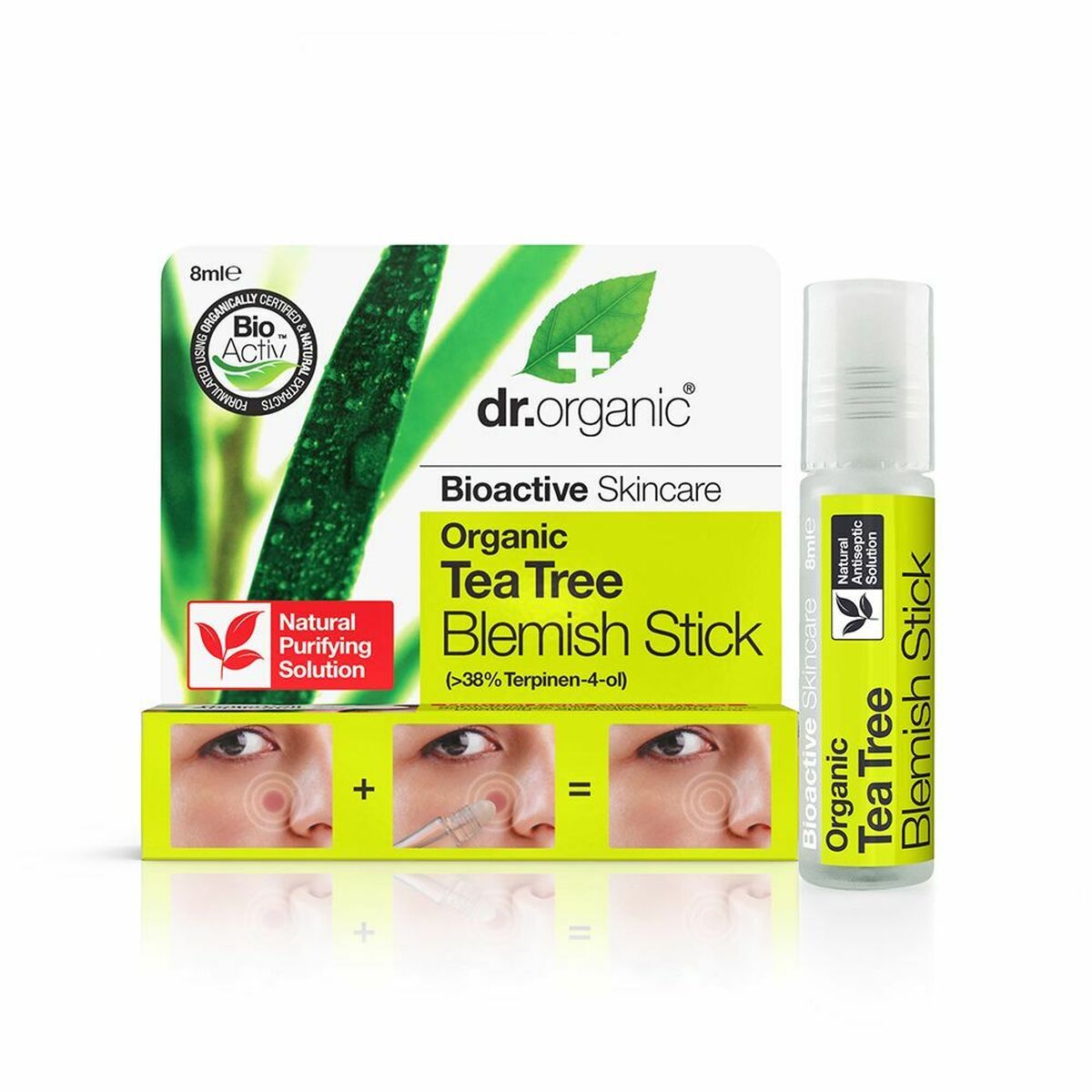 Acne Skin Treatment Dr.Organic DR00140 Roll-On Tea tree 8 ml - Dr.Organic Maroc - Aylal Beauty