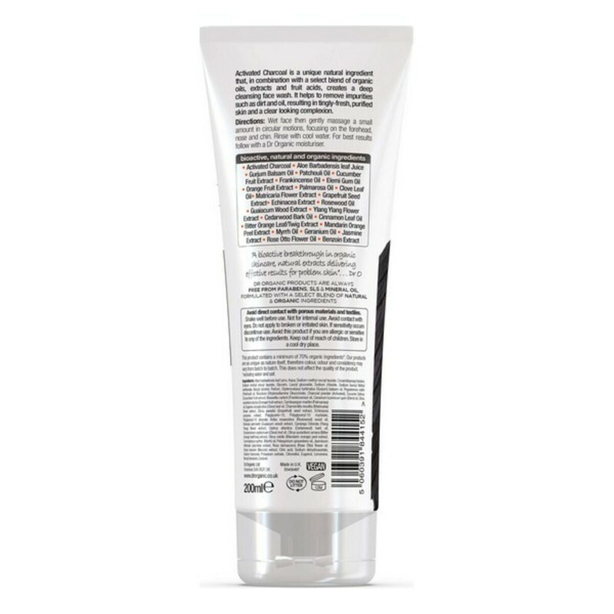 Facial Cleanser Carbón Dr.Organic DR00545 (200 ml) - Dr.Organic Maroc - Aylal Beauty