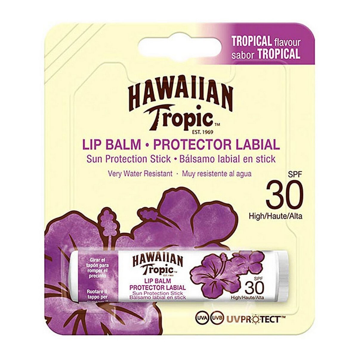 Sun Block Lip Balm Hawaiian Tropic Spf 30 30 (4 g) - Hawaiian Tropic Maroc - Aylal Beauty