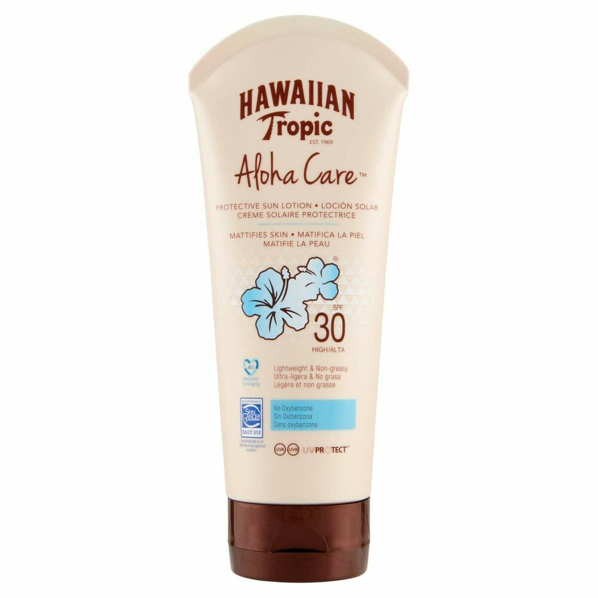 Sun Lotion Aloha Care SPF 30 Mattifying finish (180 ml) - Hawaiian Tropic Maroc - Aylal Beauty