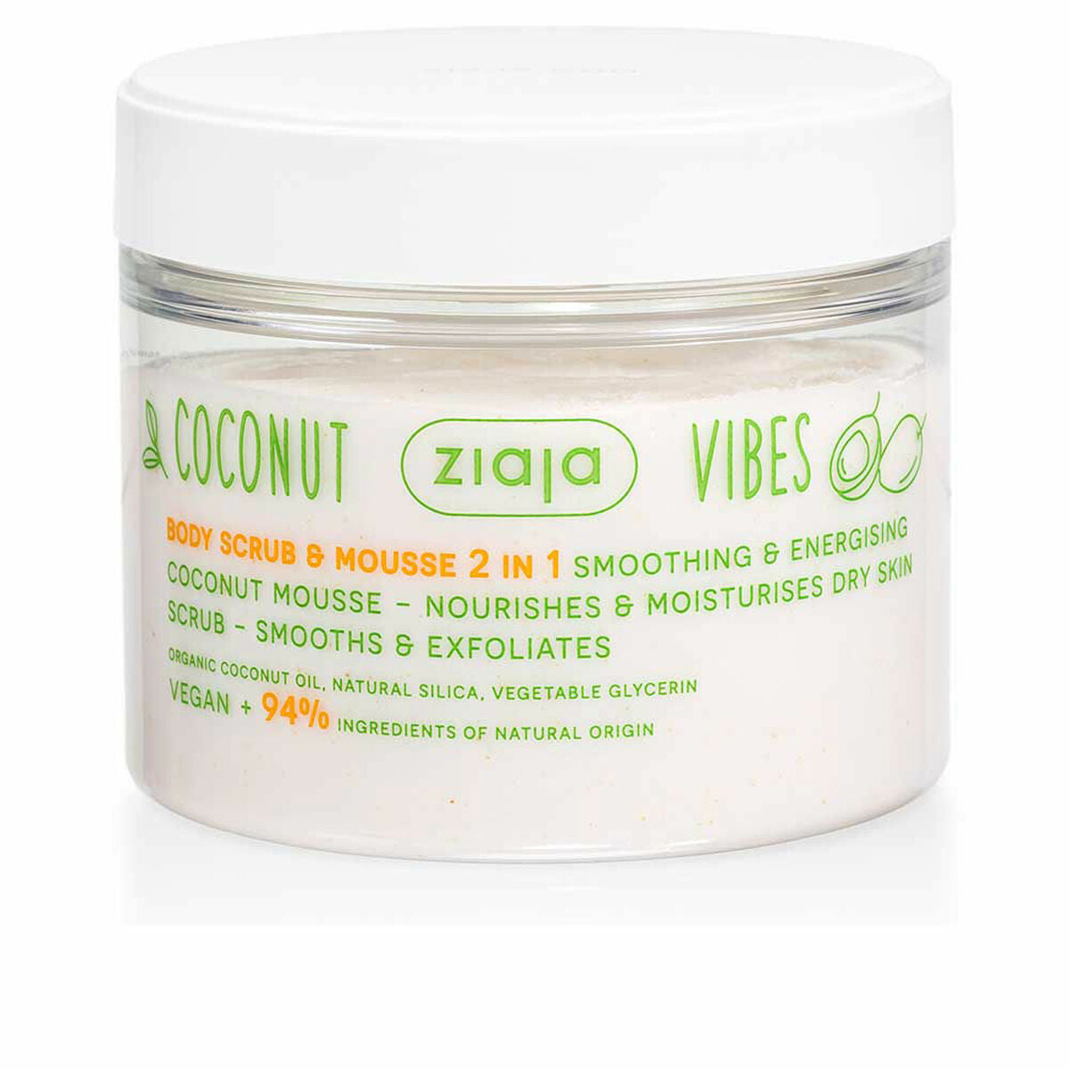 Body Exfoliator Coconut & Orange Vibes 270 ml Mousse - Ziaja Maroc - Aylal Beauty