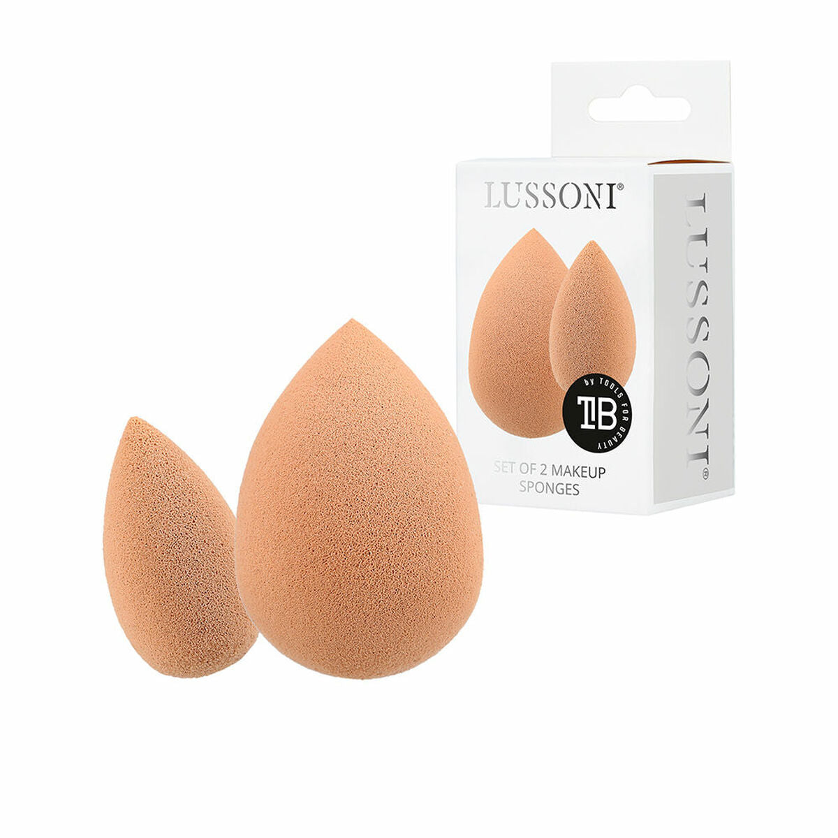 Make-up Sponge Lussoni Esponjas Lote Beige 2 Pieces - Lussoni Maroc - Aylal Beauty