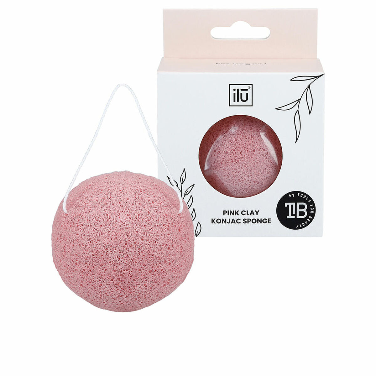 Exfoliating Facial Sponge Konjac Pink clay - Ilū Maroc - Aylal Beauty