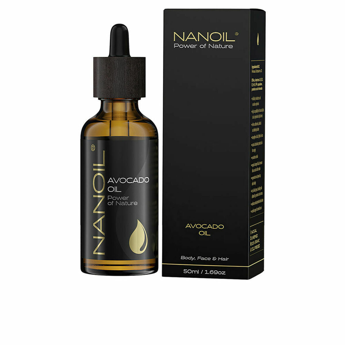 Facial Oil Power Of Nature Avocado oil 50 ml - Nanoil Maroc - Aylal Beauty