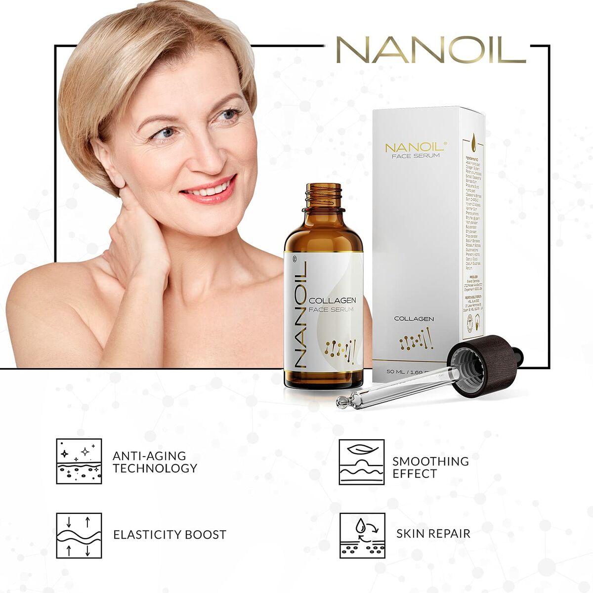 Restorative Serum Face Serum Collagen (50 ml) - Nanoil Maroc - Aylal Beauty