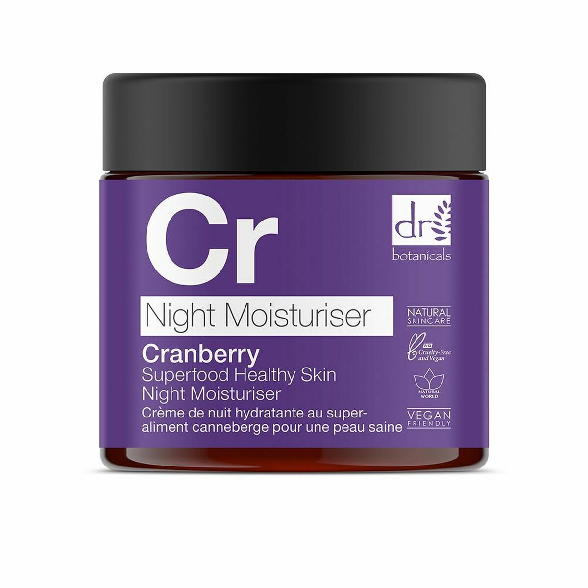 Night Cream Superfood Moisturizing Blueberry (60 ml) - Botanicals Maroc - Aylal Beauty