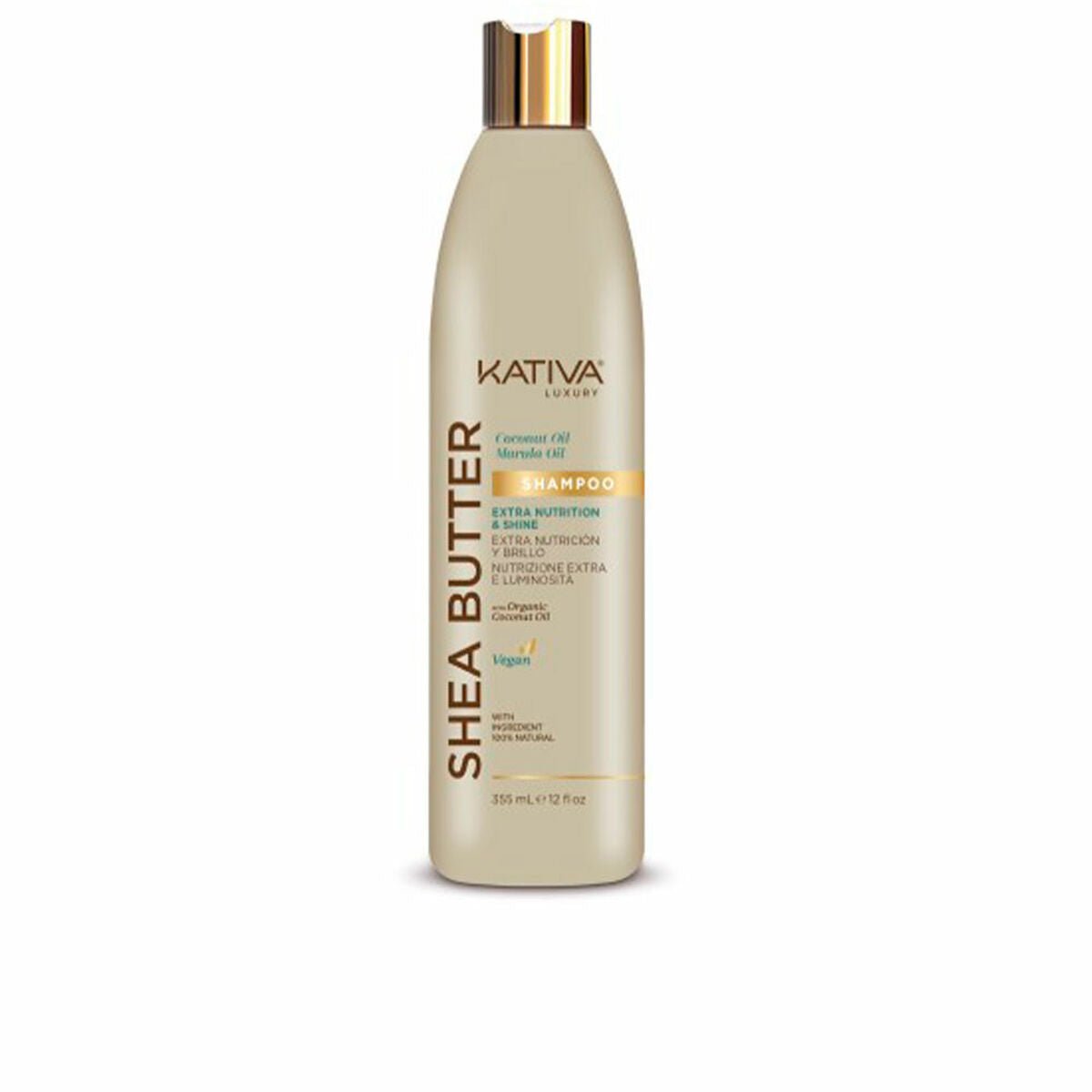 Shampoo Shea Butter 355 ml Shea Butter Coconut oil - Kativa Maroc - Aylal Beauty