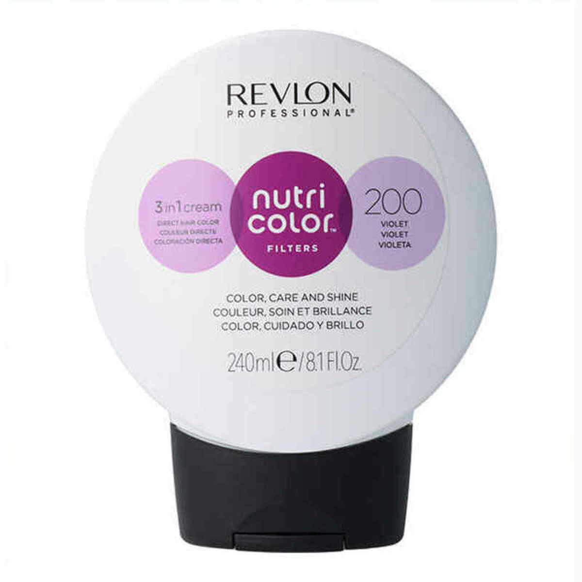 Permanent Dye Nutri Color Revlon 7258709200 200 Violet (240 ml) (240 ml) - Revlon Maroc - Aylal Beauty