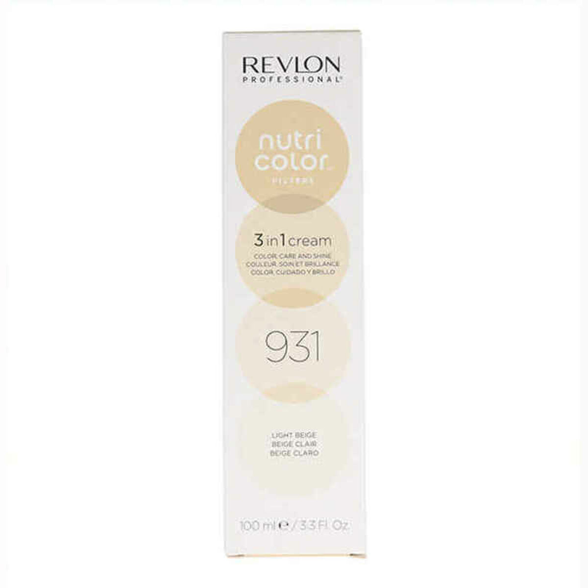 Permanent Colour Creme Revlon Nutri Color 3-in-1 931 - Light Beige (100 ml) - Revlon Maroc - Aylal Beauty