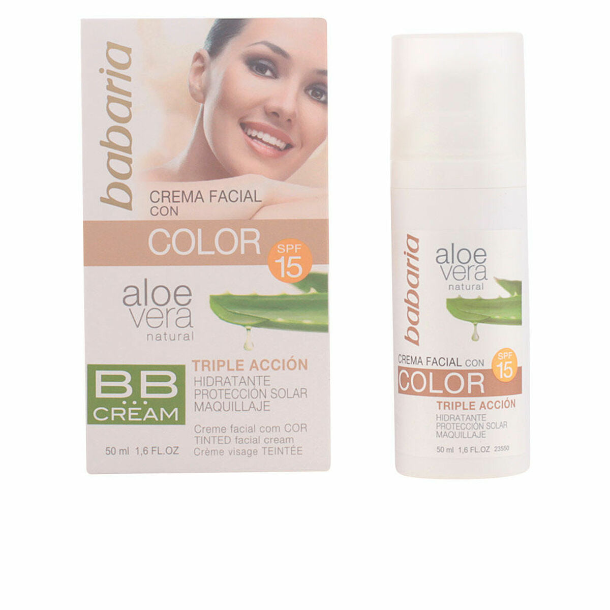 Hydrating Cream with Colour Babaria Spf 15 Aloe Vera (50 ml) - Babaria Maroc - Aylal Beauty