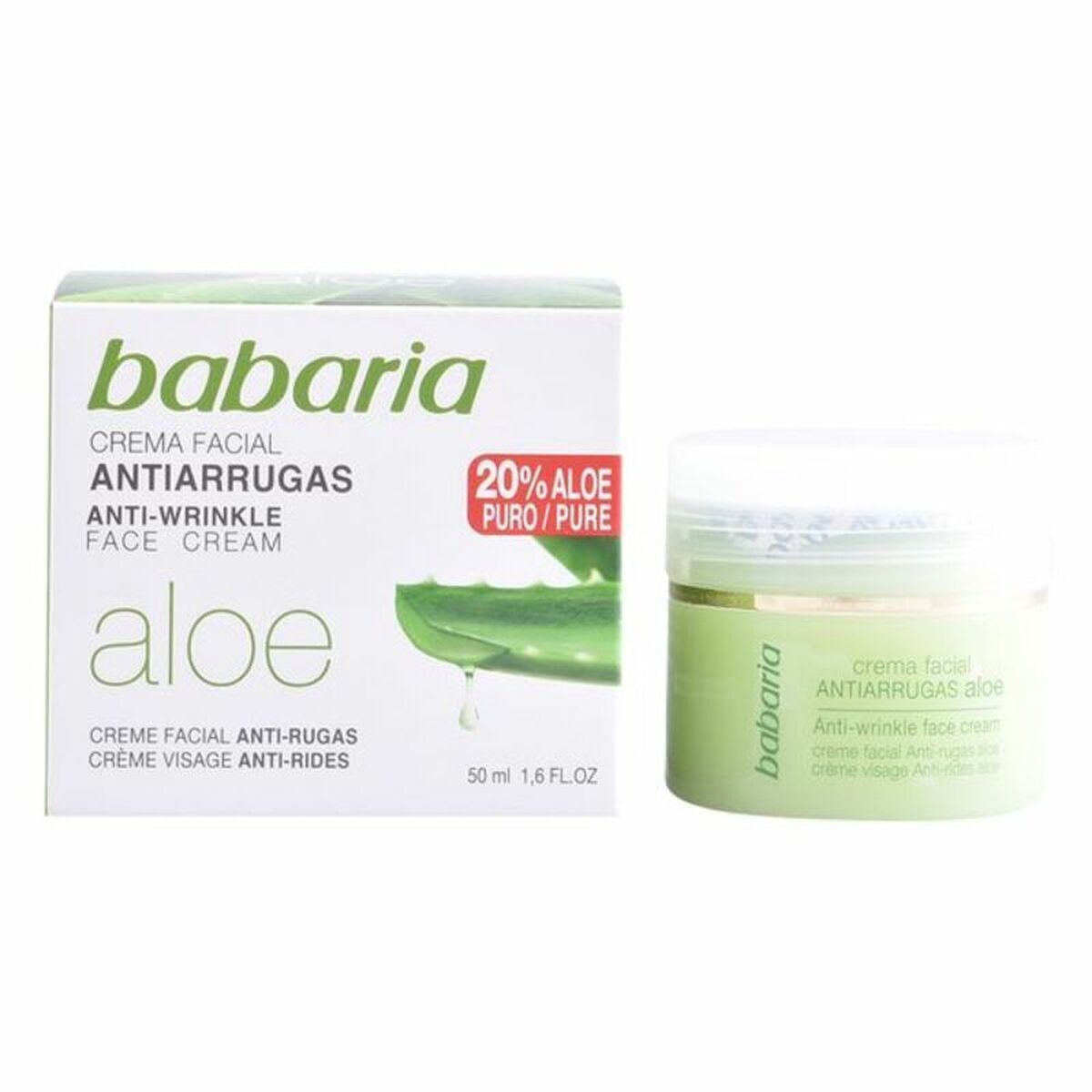 Anti-Wrinkle Cream Aloe Vera Aloe Vera (50 ml) 50 ml - Babaria Maroc - Aylal Beauty