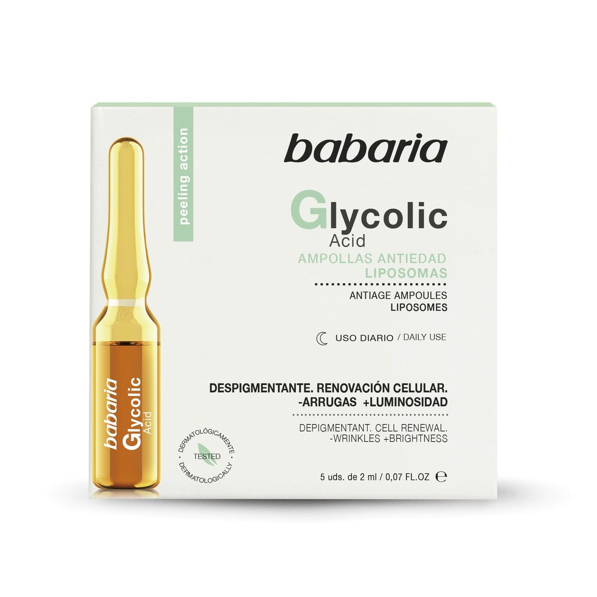 Ampoules Glycolic acid (5 x 2 ml) - Babaria Maroc - Aylal Beauty