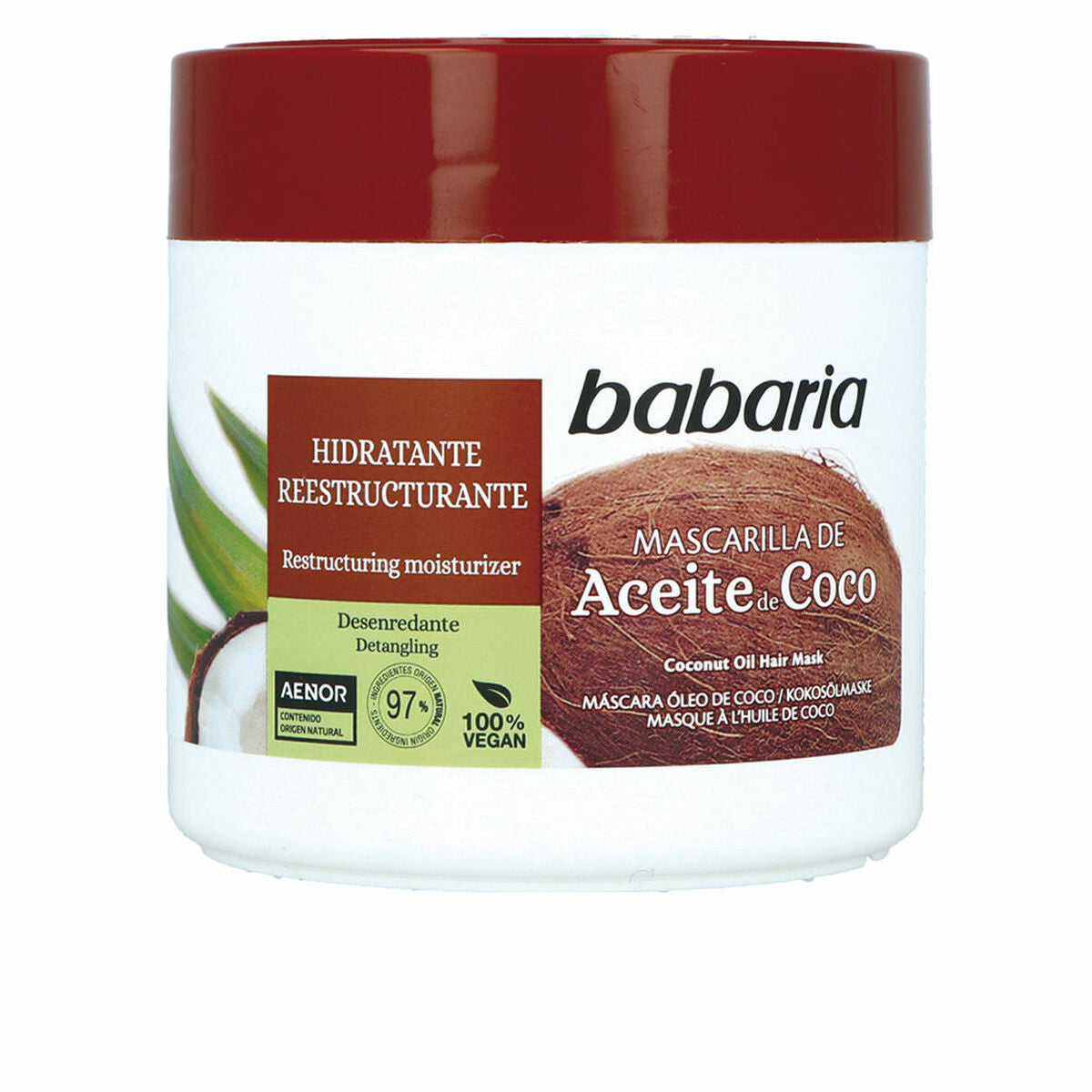 Hair Mask Moisturizing Coconut oil 400 ml - Babaria Maroc - Aylal Beauty