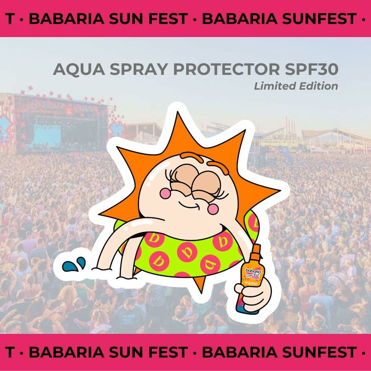 Spray Sun Protector Sun Fest Spf 30 100 ml Water Limited edition - Babaria Maroc - Aylal Beauty