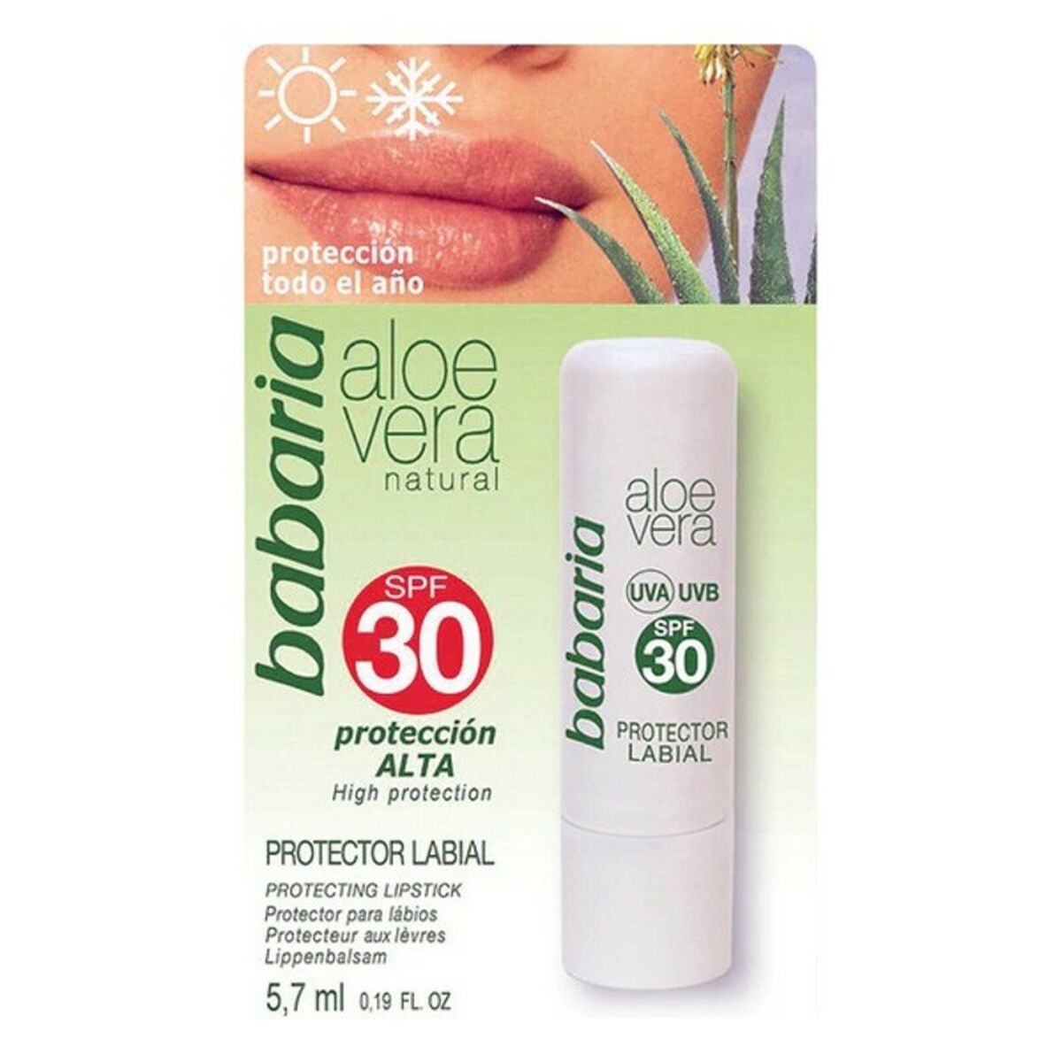 Sun Block BABARIA PROTEC LABIAL Spf 30 - Babaria Maroc - Aylal Beauty