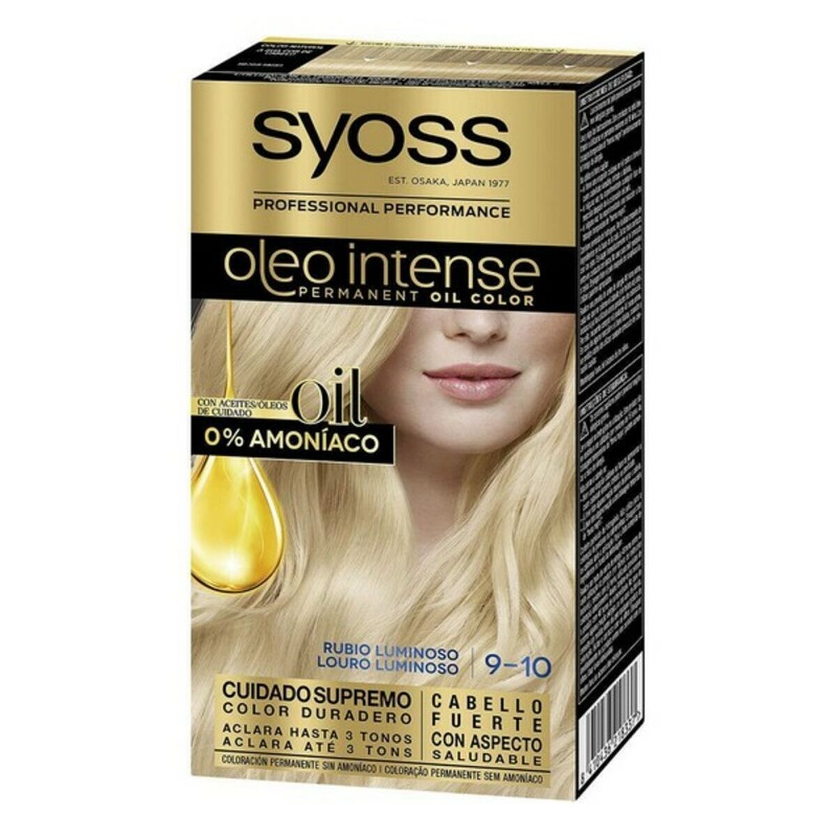 Permanent Dye Olio Intense Ammonia-free Nº 9,10 Luminous Blonde - Syoss Maroc - Aylal Beauty