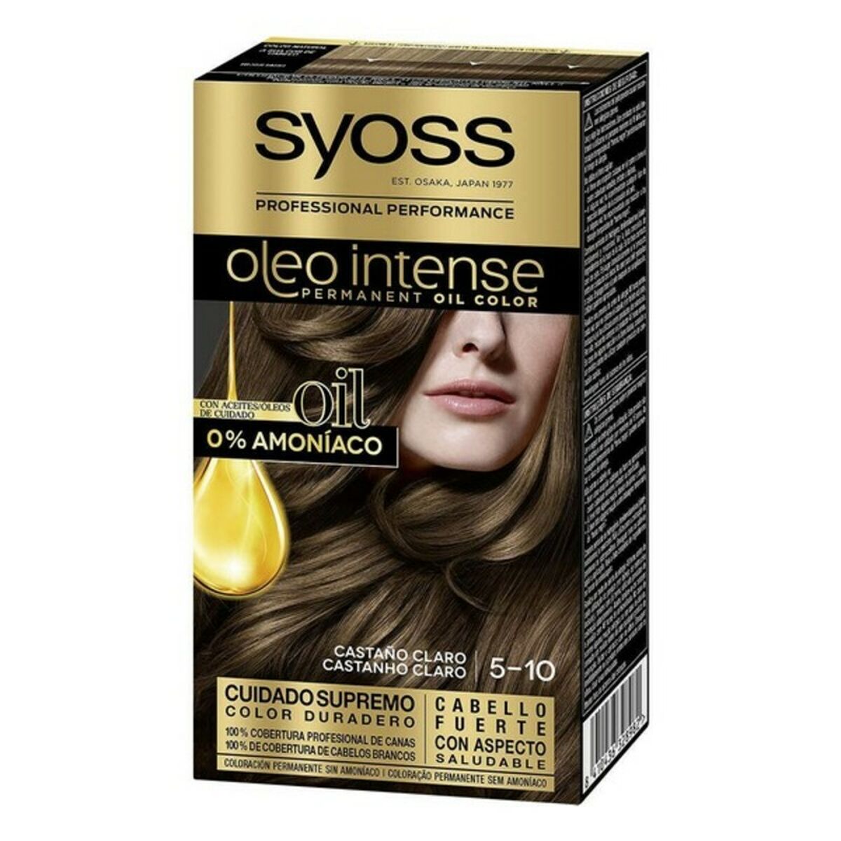 Permanent Dye Olio Intense Ammonia-free Nº 5,10 Light Brown - Syoss Maroc - Aylal Beauty