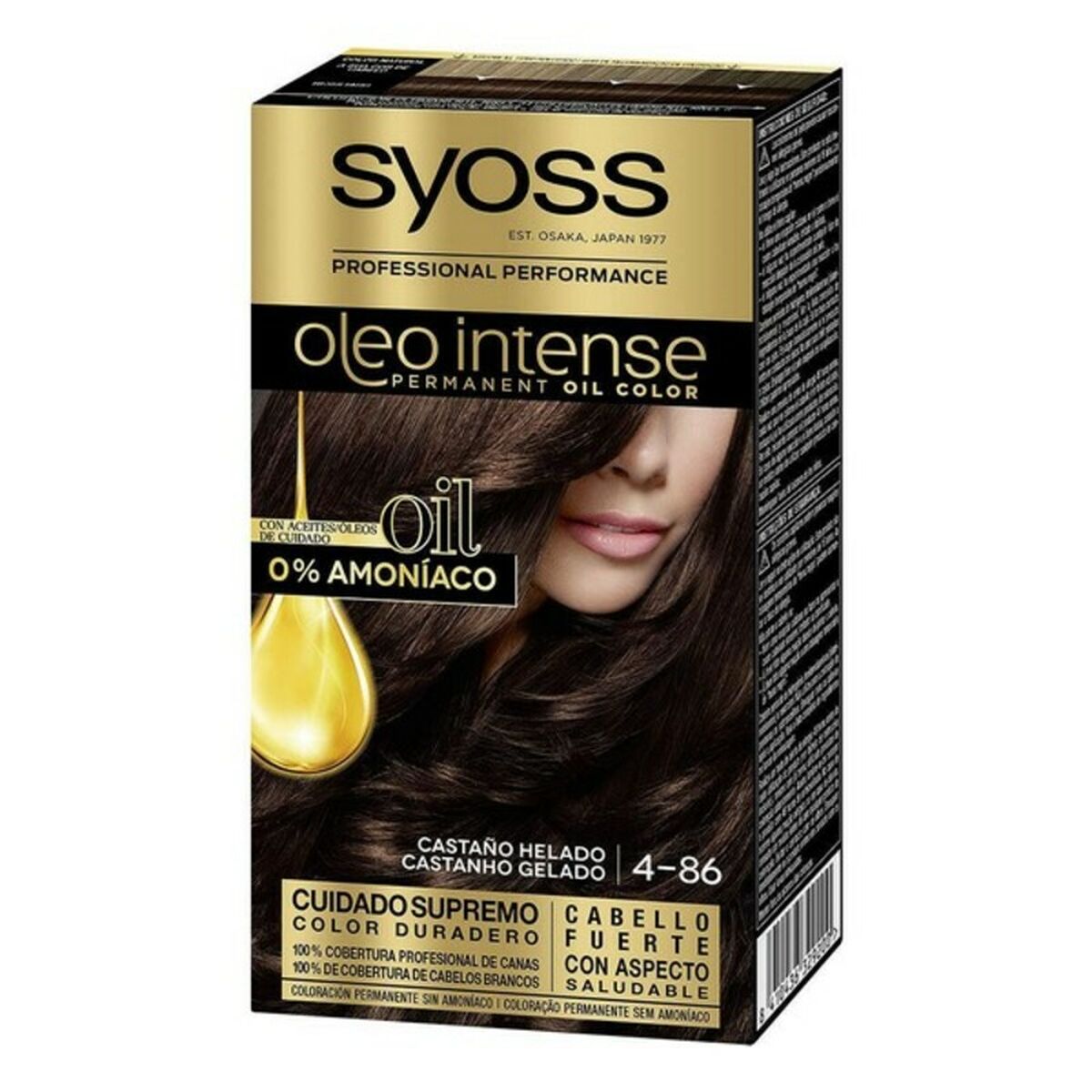 Permanent Dye Syoss Olio Intense Ammonia-free Nº 4,86 Frozen Chestnut - Syoss Maroc - Aylal Beauty