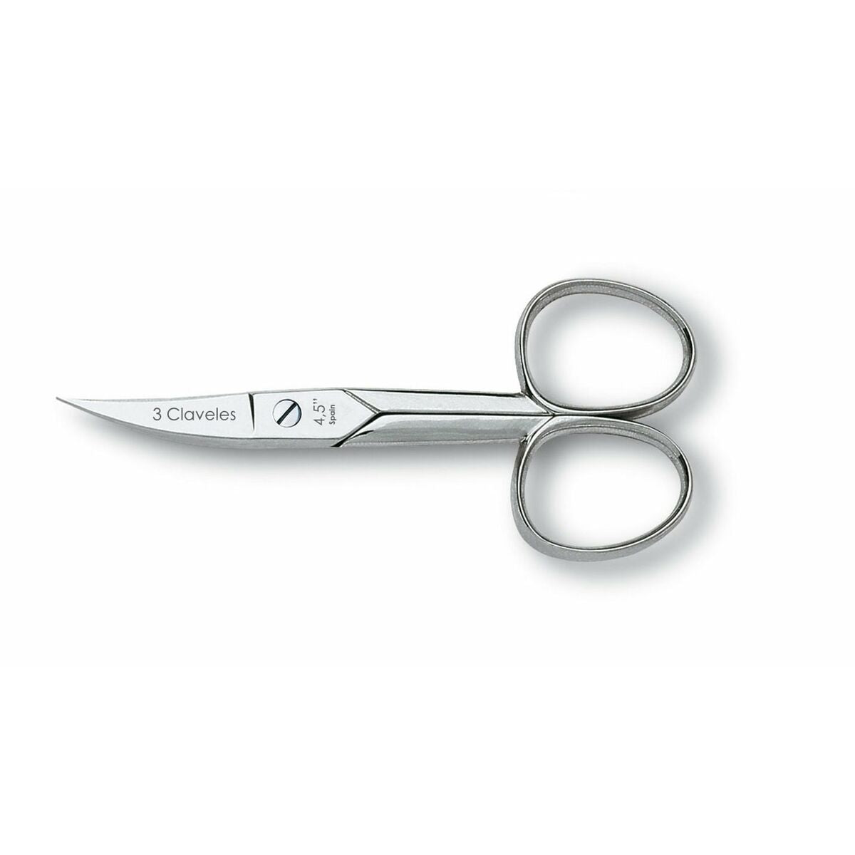 Nail Scissors Carbon steel Curved 4,5" Curve - 3 Claveles Maroc - Aylal Beauty