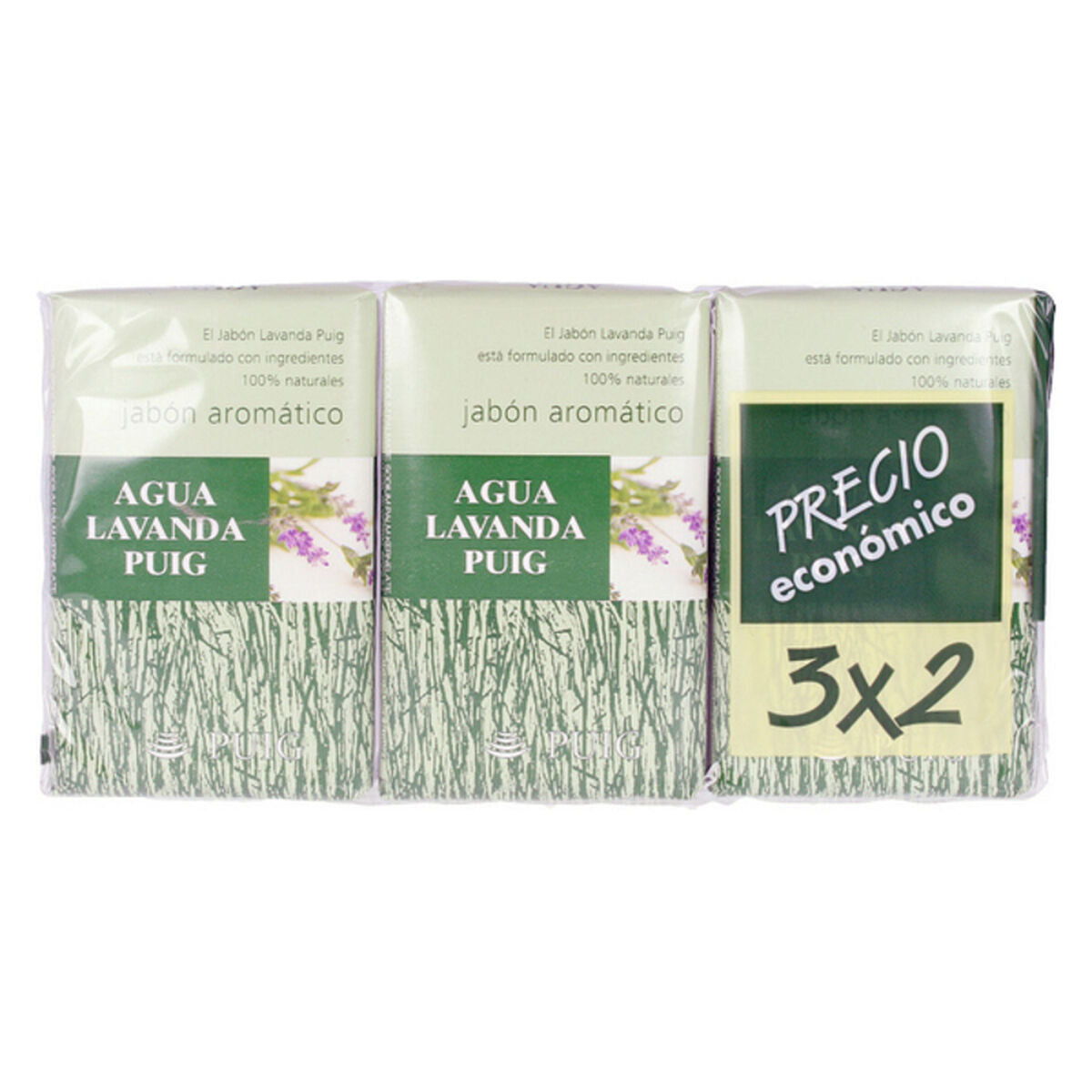 Hand Soap Puig 142-0350 (3 pcs) 3 Pieces - Agua Lavanda Maroc - Aylal Beauty