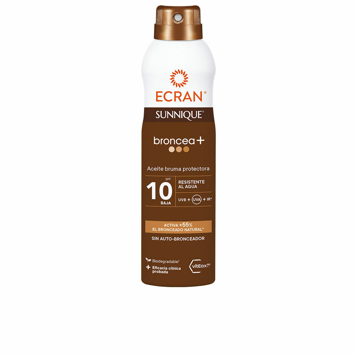 Tanning Oil Sunnique Broncea+ Spray 250 ml Spf 10 - Ecran Maroc - Aylal Beauty