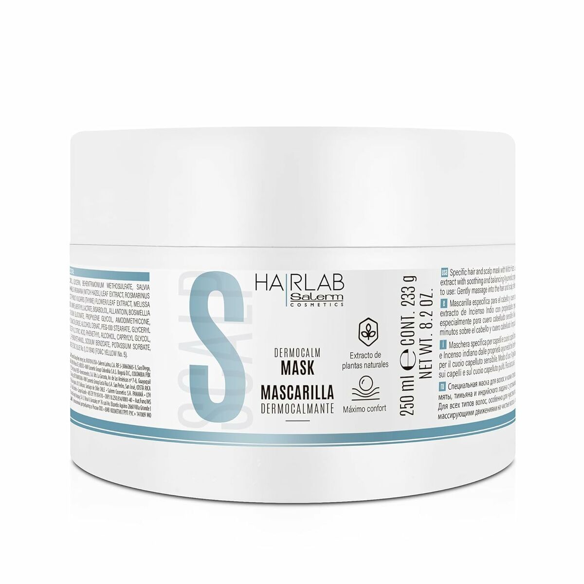 Hair Mask Salerm DERMOCALM 250 ml - Salerm Maroc - Aylal Beauty