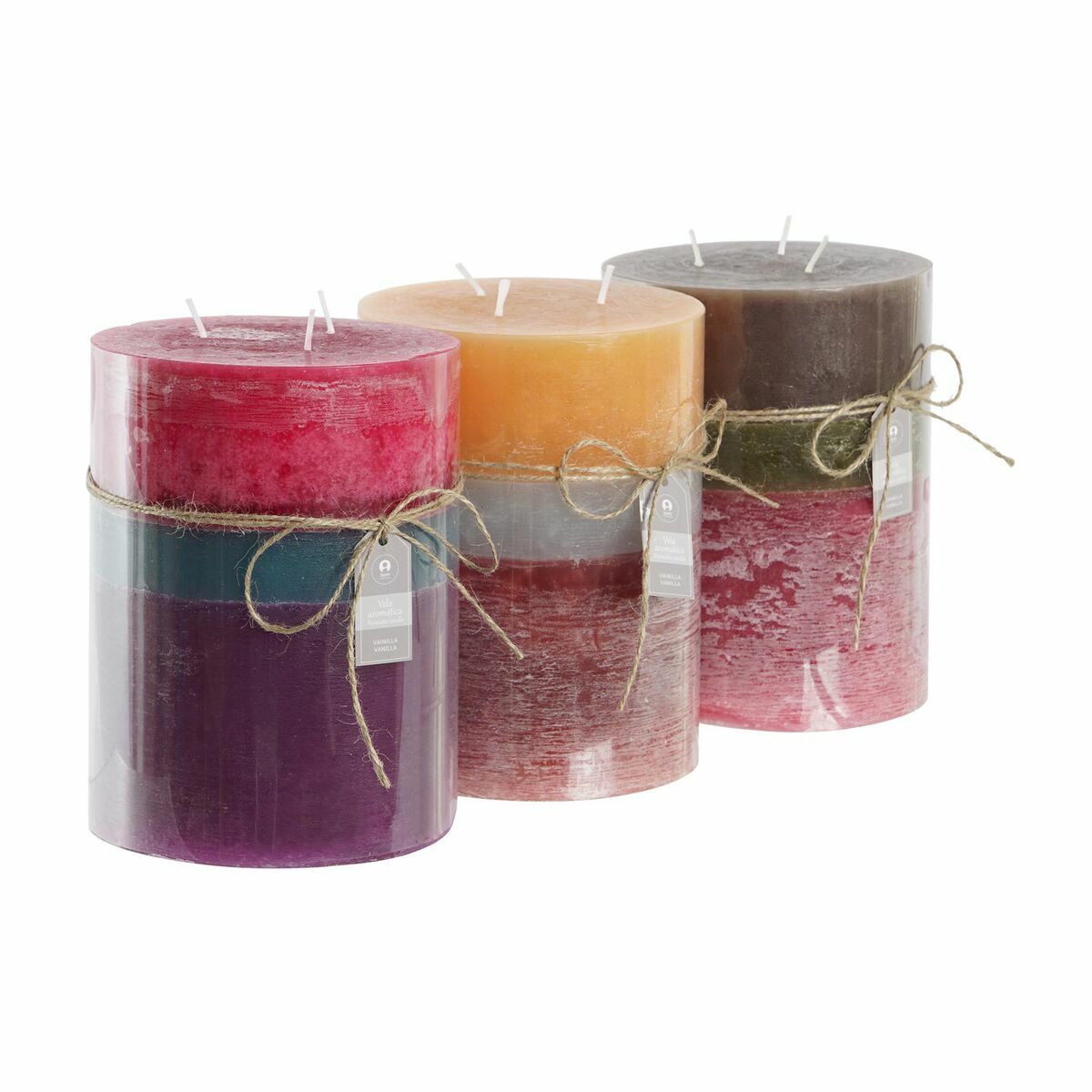 Candle (3) (3 Pieces) - DKD Home Decor Maroc - Aylal Beauty