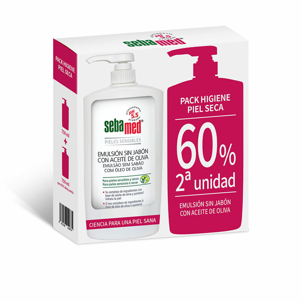 Shower Gel Without Soap Sebamed Dry Skin Olive Oil 2 Units - Sebamed Maroc - Aylal Beauty