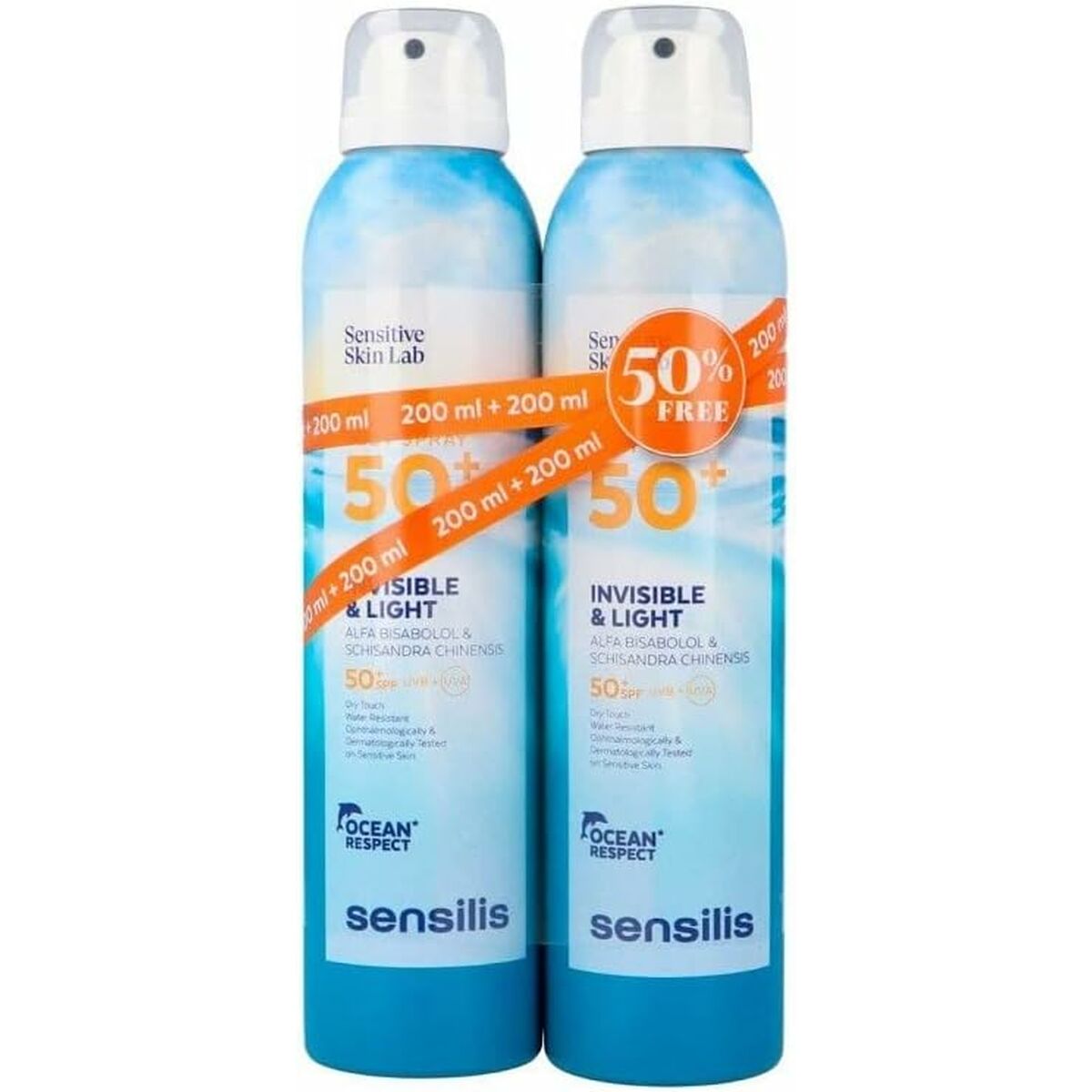 Spray Sun Protector Invisible and Light SPF 50+ 200 ml x 2 - Sensilis Maroc - Aylal Beauty