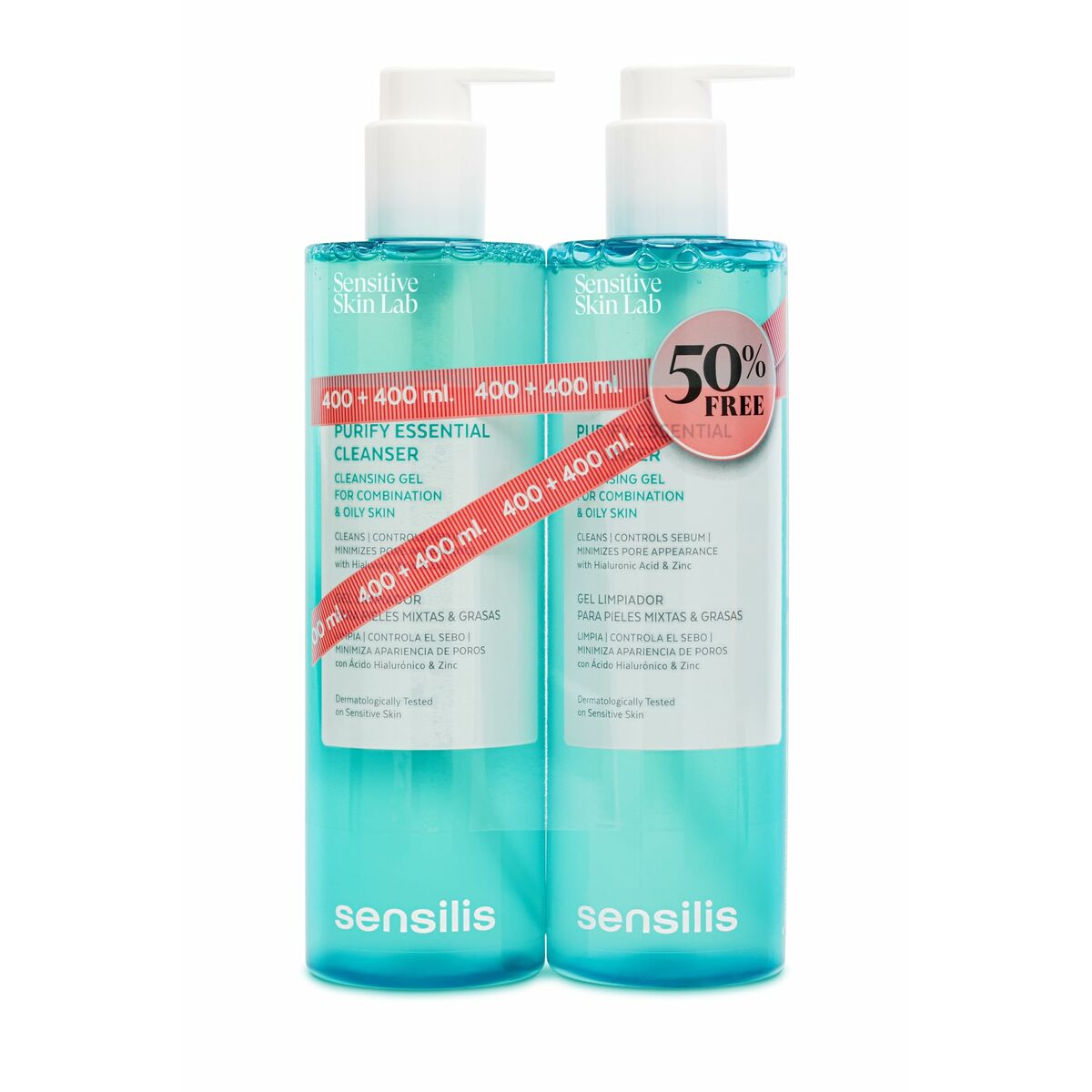 Facial Cleansing Gel Purify Essential 2 x 400 ml - Sensilis Maroc - Aylal Beauty