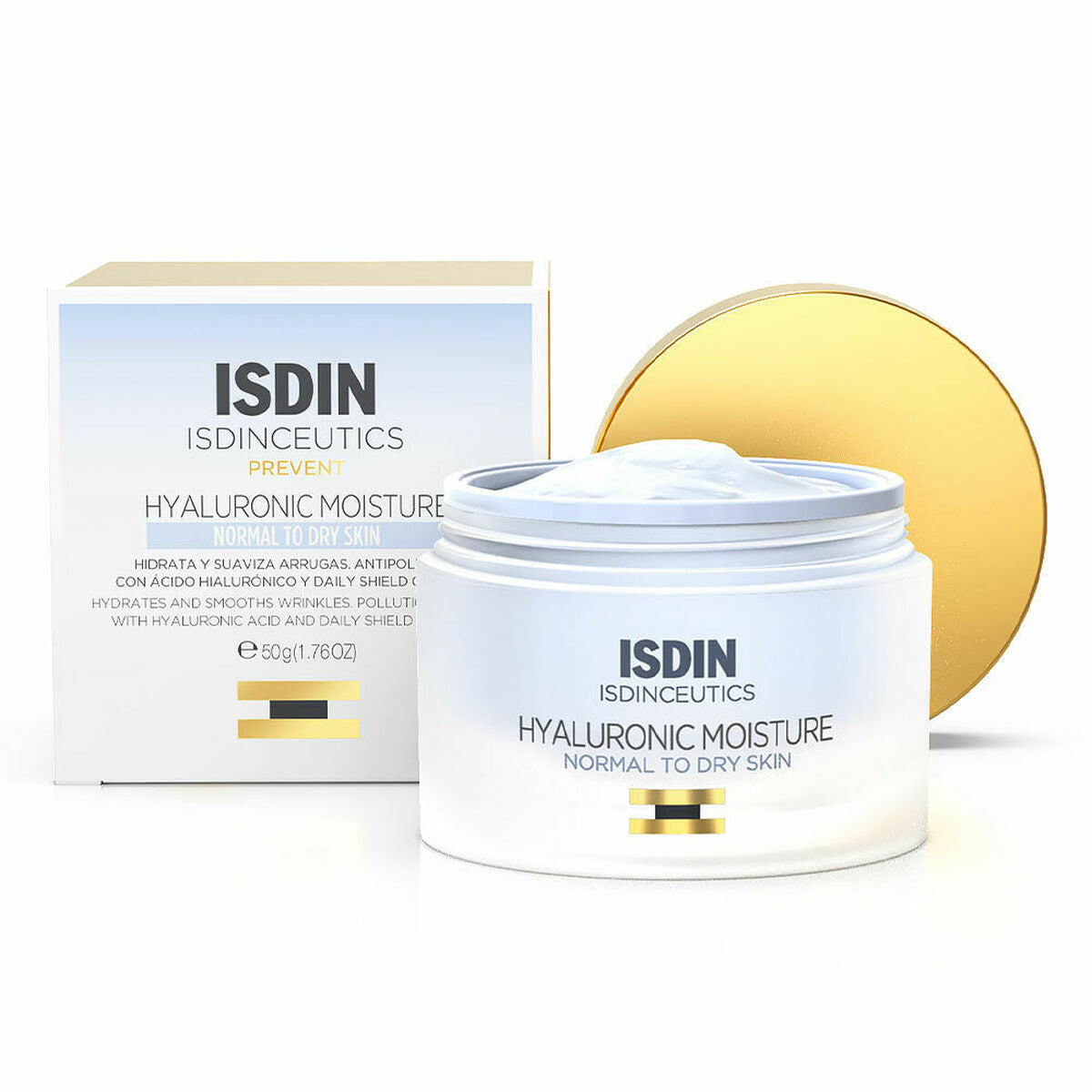 Facial Cream Isdin Isdinceutics Moisturizing Hyaluronic Acid (50 g) - Isdin Maroc - Aylal Beauty