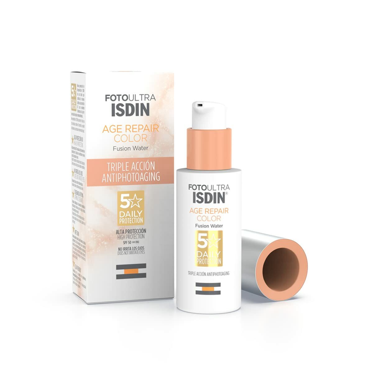 Sun Protection with Colour Fusion Water Magic Repair Spf 50 50 ml - Isdin Maroc - Aylal Beauty