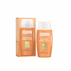 Facial Sun Cream Fusion Water Magic Glow Spf 30 50 ml - Isdin Maroc - Aylal Beauty