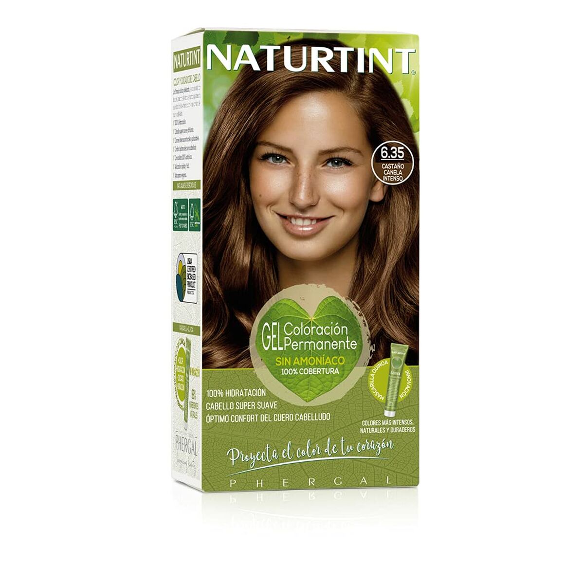 Permanent Dye 6.35 castaño canela intenso Ammonia-free (170 ml) - Naturtint Maroc - Aylal Beauty